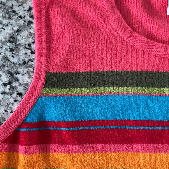 VIBRANT STRIPED KNIT TANK- RUSS by Liz Claiborne - Picture 2 of 5